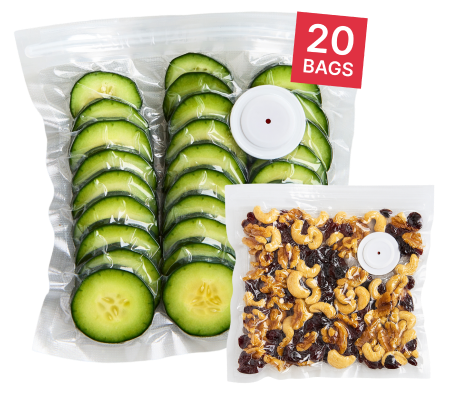 Paquete de 20 bolsas para alimentos