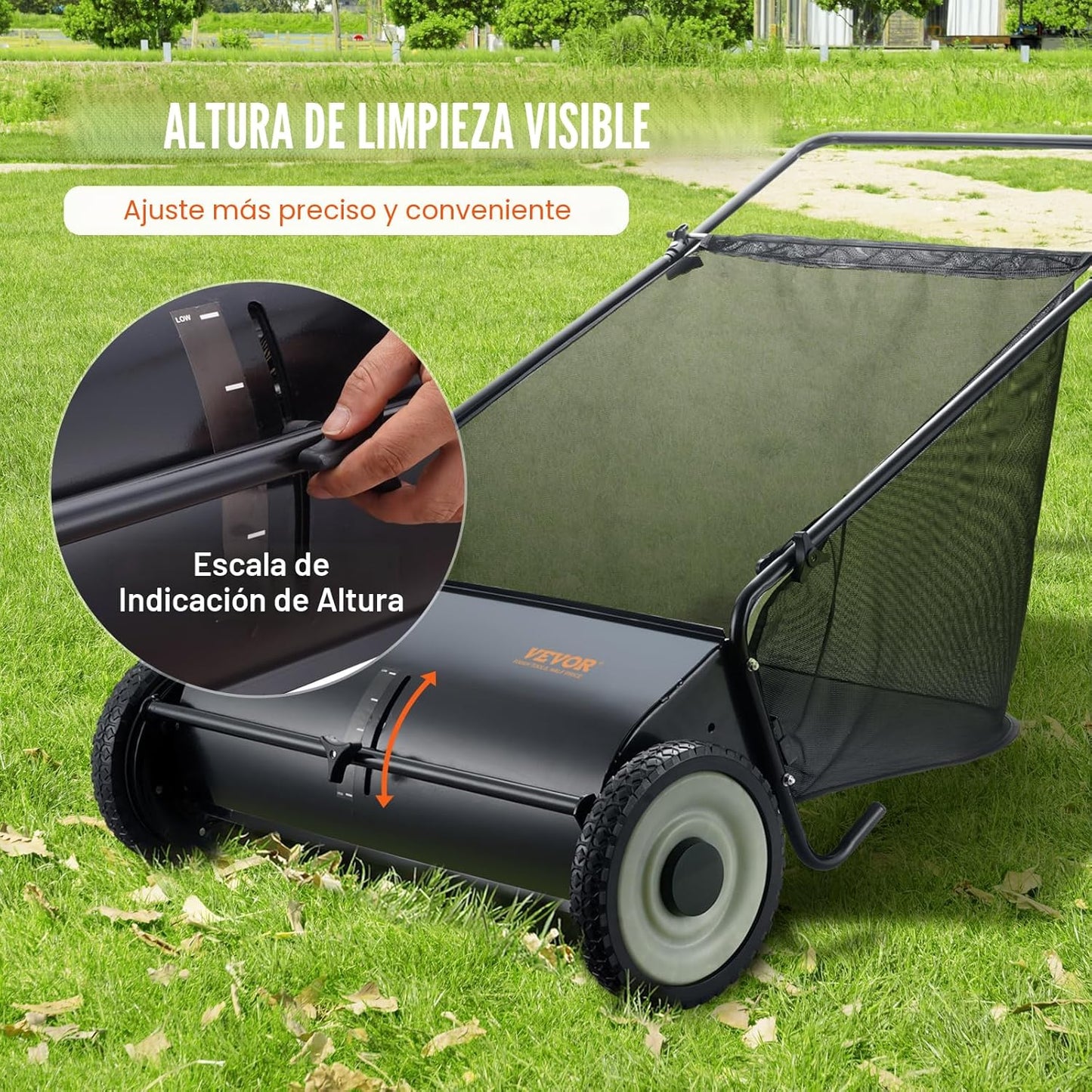 Barredora de Jardín Manual de Alta Capacidad