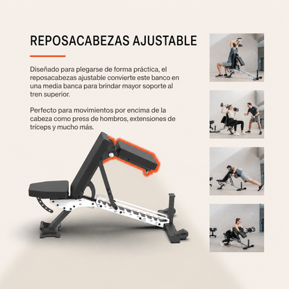 Banco de Pesas Ajustable Alpha Pro 10 en 1