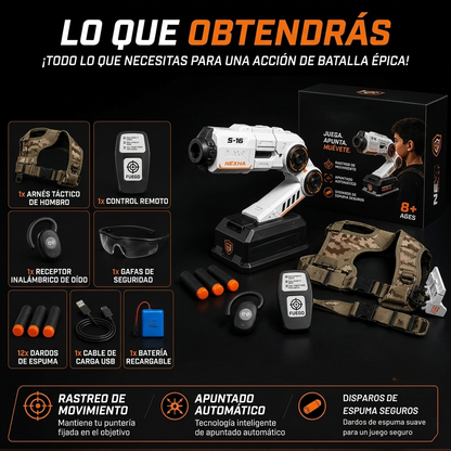 Lanzador táctico de precisión para niños