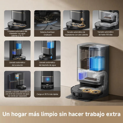 Robot Aspirador y Fregasuelos Ultra-Inteligente (Limpieza 360°)