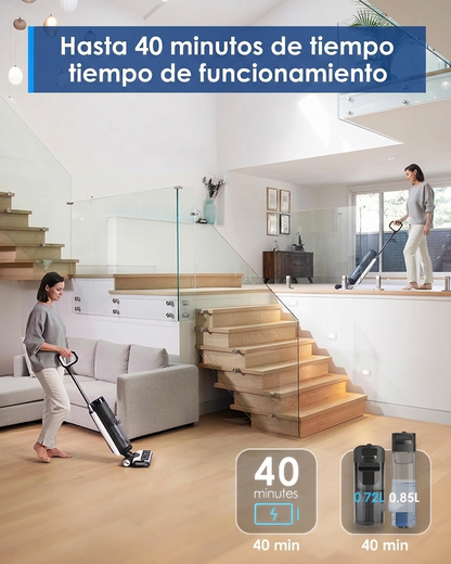 Aspiradora y Trapeadora Inteligente de Secado Rápido