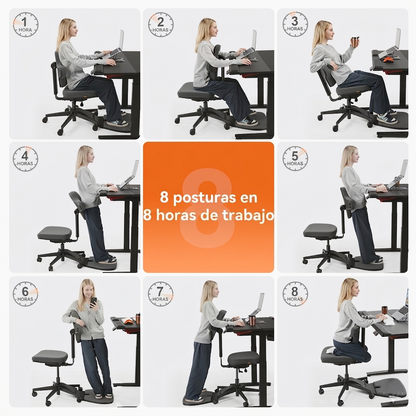 Silla Ergonómica Dinámica con Soporte Lumbar Adaptable