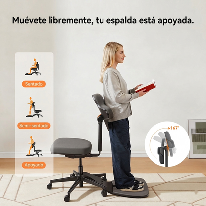 Silla Ergonómica Dinámica con Soporte Lumbar Adaptable