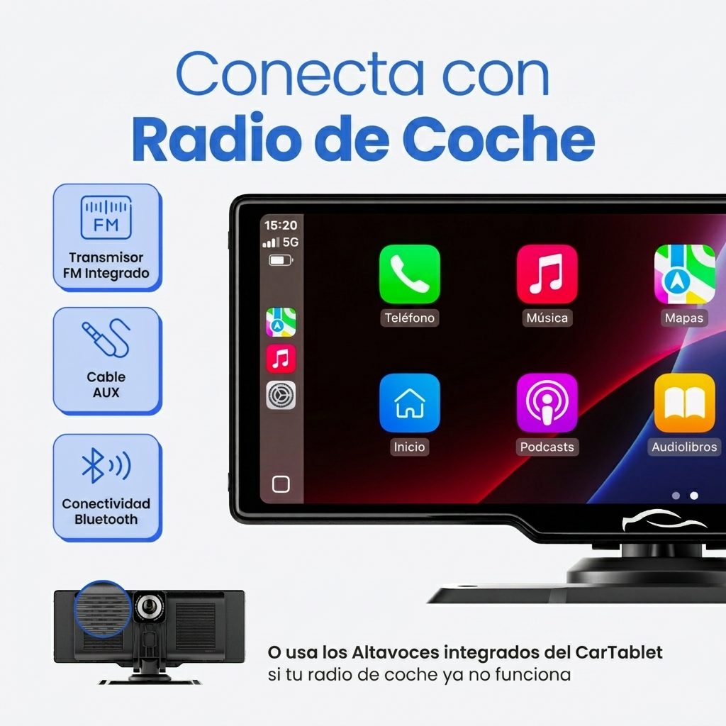 Pantalla Inteligente para Auto (CarPlay & Android Auto)