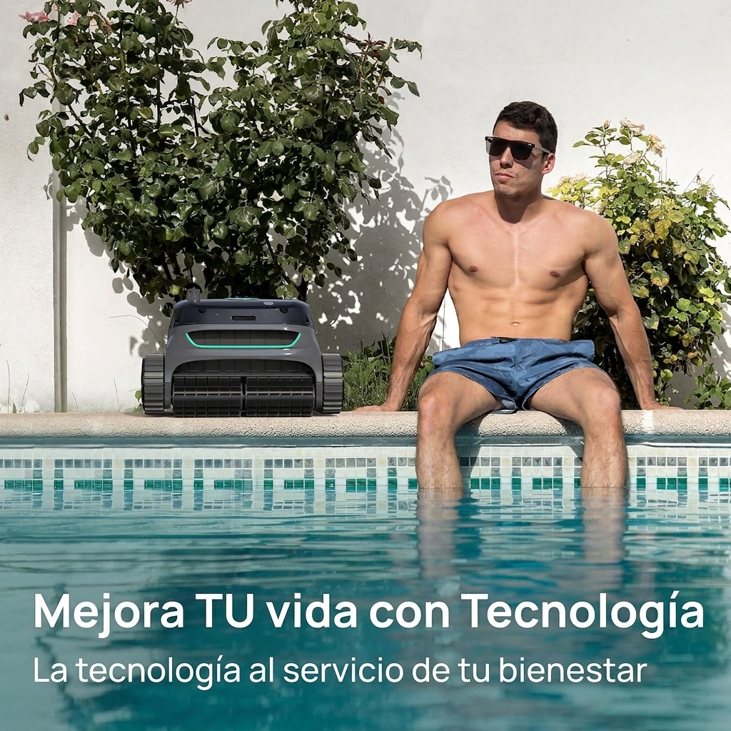 Robot Limpiador de Piscinas Inalámbrico de Alta Gama