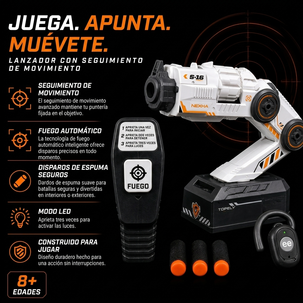 Lanzador táctico de precisión para niños