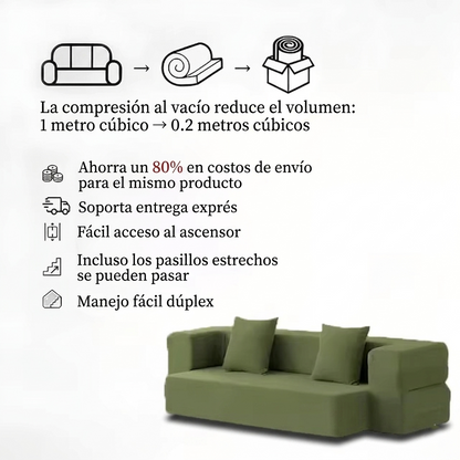 Sofá Cama Convertible de Espuma Viscoelástica