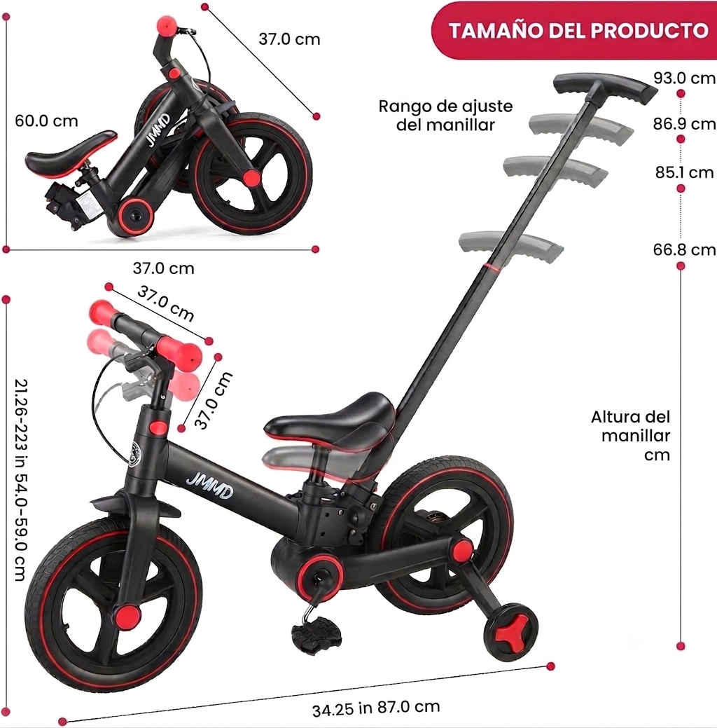 Bicicleta de Aprendizaje Pro-Balance 6 en 1