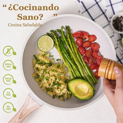 EleganceChef Pro-Set: 5 Sartenes + 4 Protectores