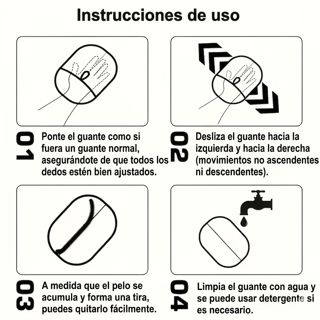 Guante de Limpieza Electrostática para Mascotas