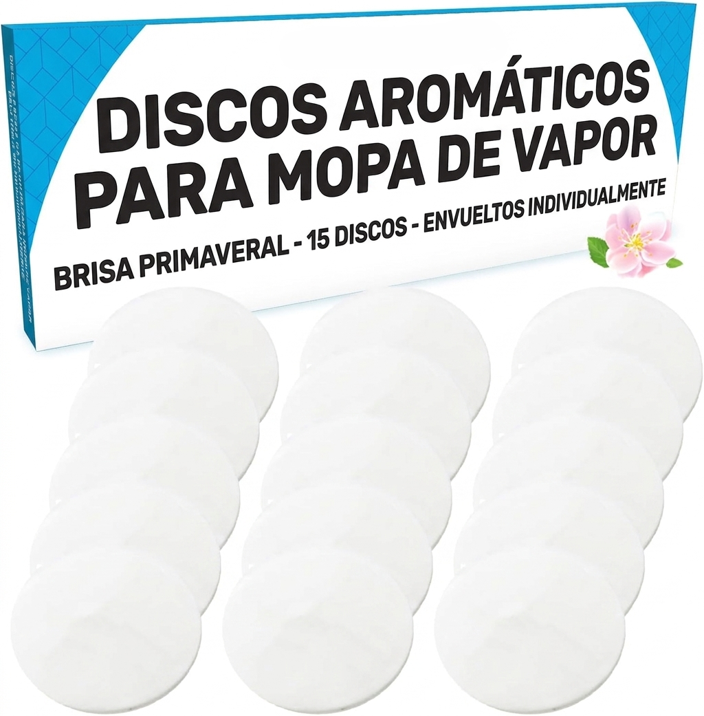 Paquete de 15 discos aromáticos para mopa de vapor