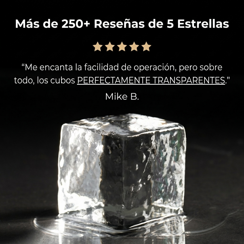 Máquina Artesanal de Cubos de Hielo Cristalinos Premium