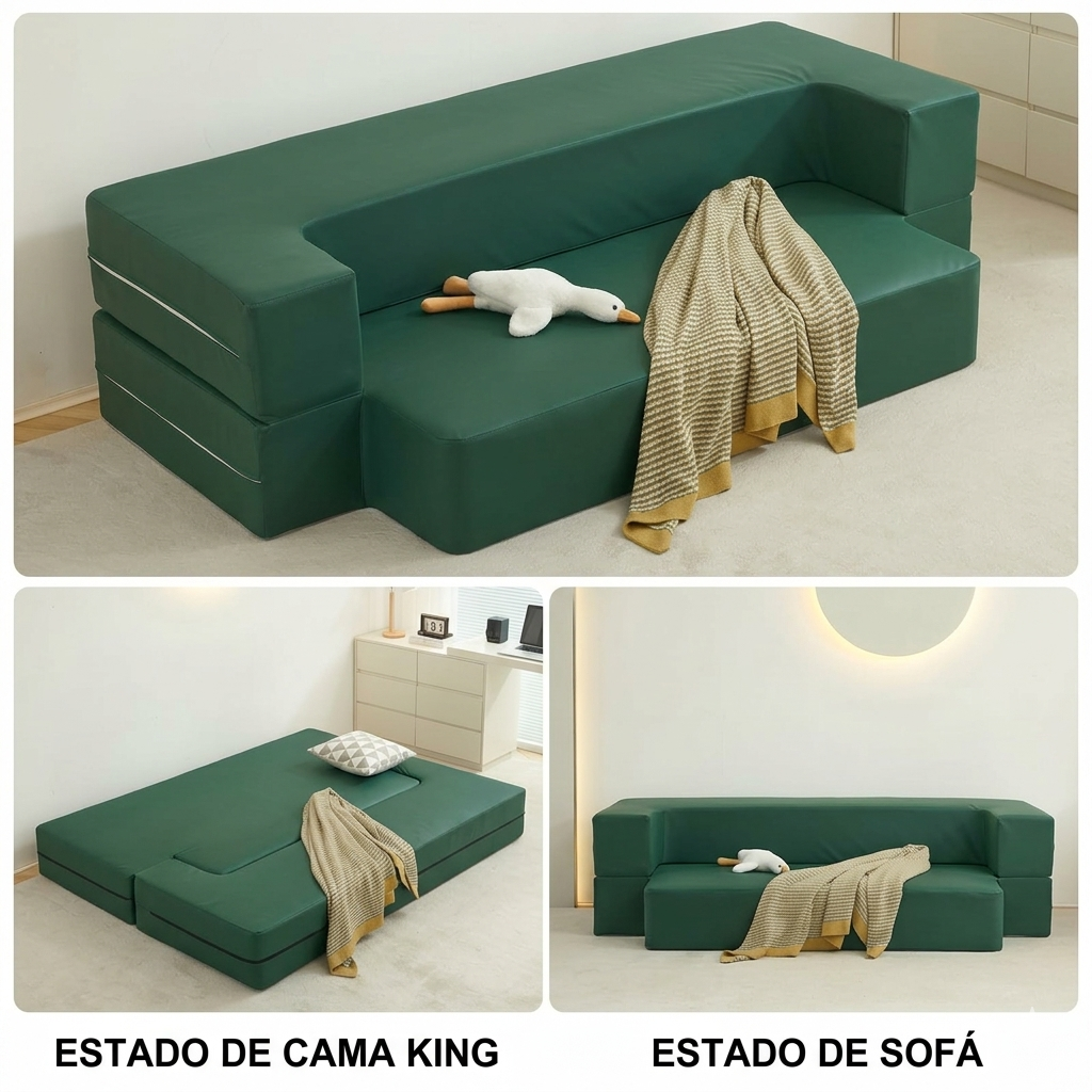 Sofá Cama Convertible de Espuma Viscoelástica