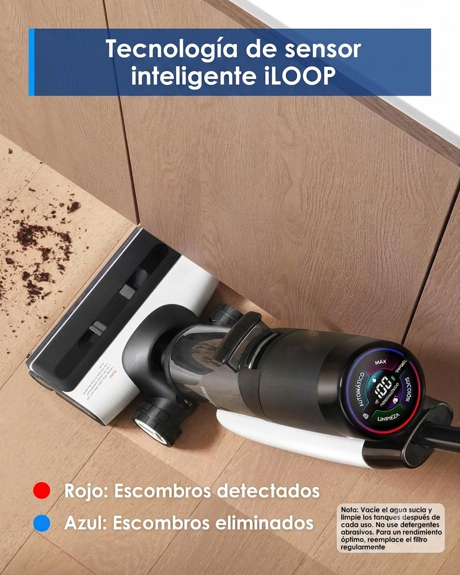 Aspiradora y Trapeadora Inteligente de Secado Rápido