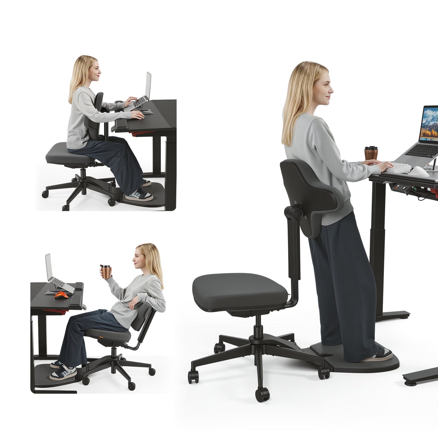 Silla Ergonómica Dinámica con Soporte Lumbar Adaptable
